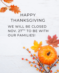 Lockhart Smokehouse will be closed on Thanksgiving Day to be with our families! Happy Thanksgiving!